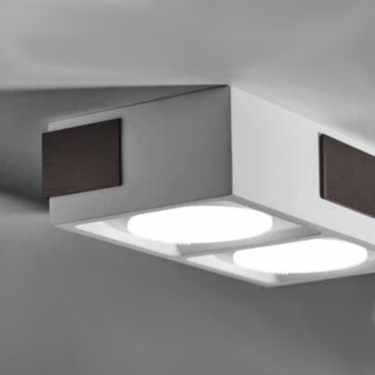 Plafoniera moderna Sforzin illuminazione VELIA PL2 T546 T547 T548 GX53 LED gesso metallo - 16