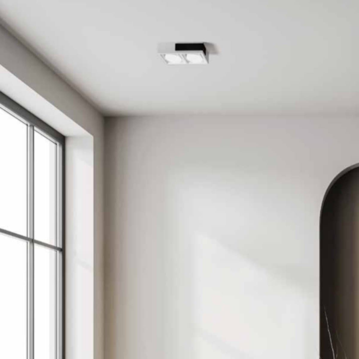 Plafoniera moderna Sforzin illuminazione VELIA PL2 T546 T547 T548 GX53 LED gesso metallo - 3