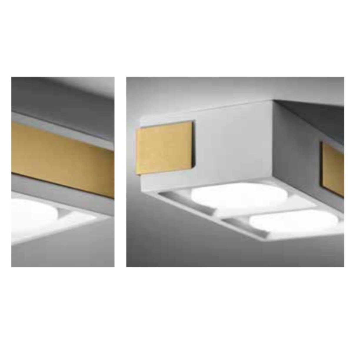 Plafoniera moderna Sforzin illuminazione VELIA PL2 T546 T547 T548 GX53 LED gesso metallo - 8