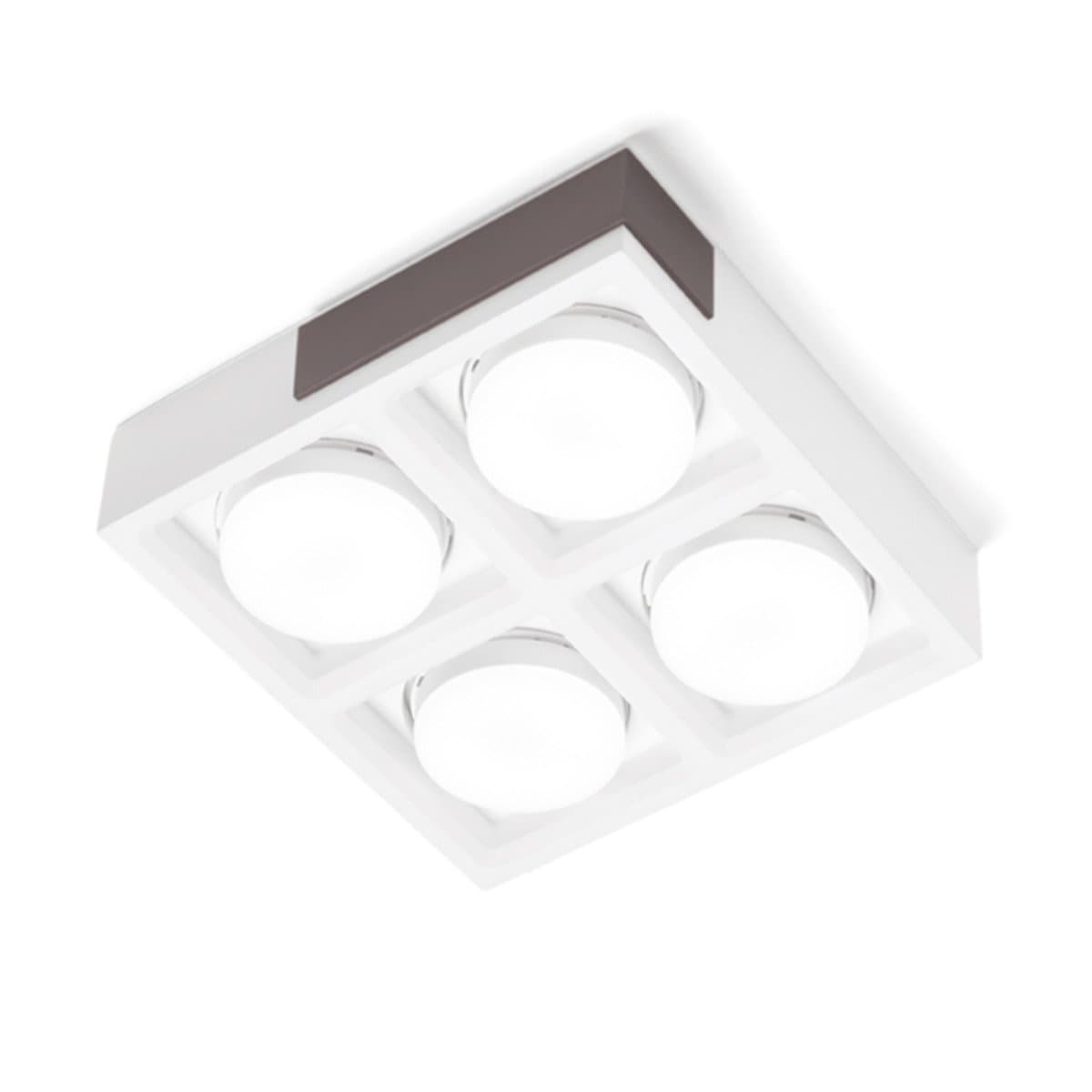 Plafoniera moderna Sforzin illuminazione VELIA PL4 T549 T550 T551 GX53 LED gesso metallo - 11