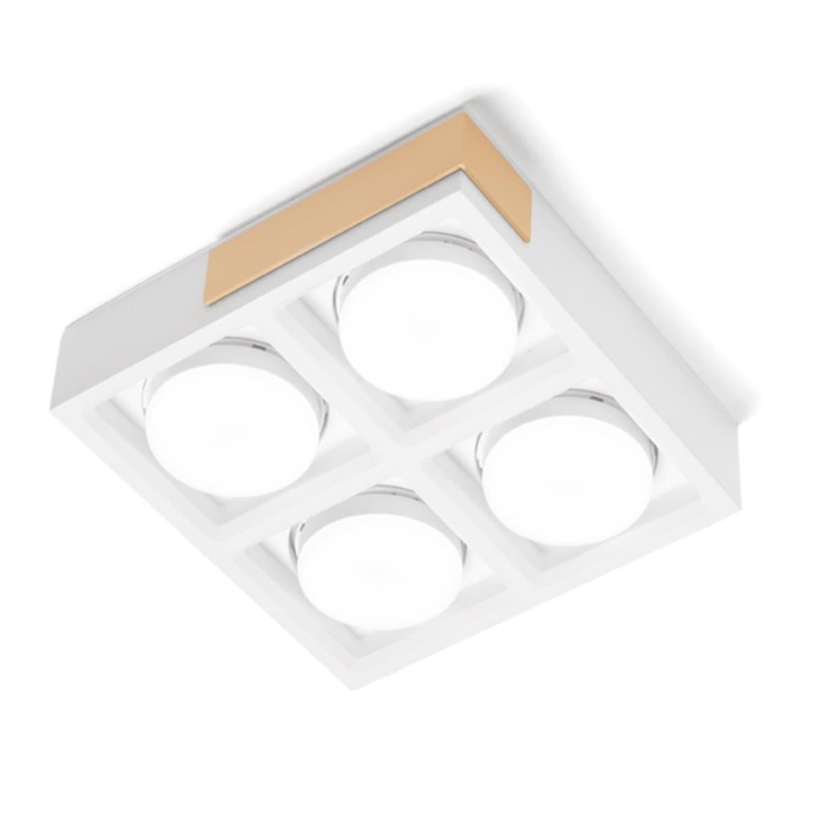 Plafoniera moderna Sforzin illuminazione VELIA PL4 T549 T550 T551 GX53 LED gesso metallo - 13