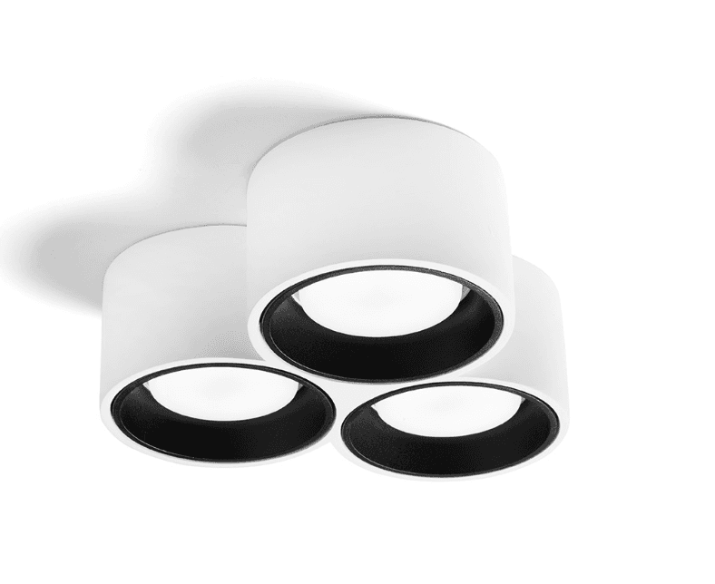 Plafoniera moderna Sforzin illuminazione NASSO tonda PL3 T505 T506 GX53 LED gesso alluminio - 14