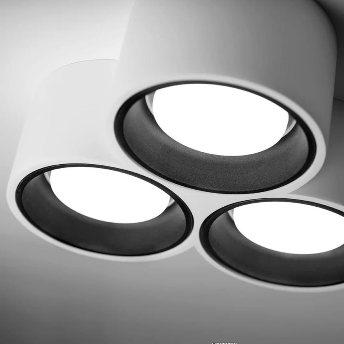 Plafoniera moderna Sforzin illuminazione NASSO tonda PL3 T505 T506 GX53 LED gesso alluminio - 2