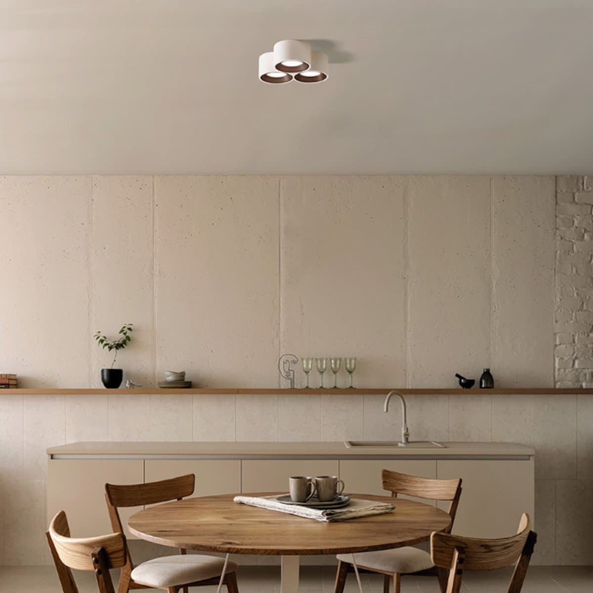 Plafoniera classica Sforzin illuminazione NASSO tonda T507 T508 T509 GX53 LED gesso alluminio - 4