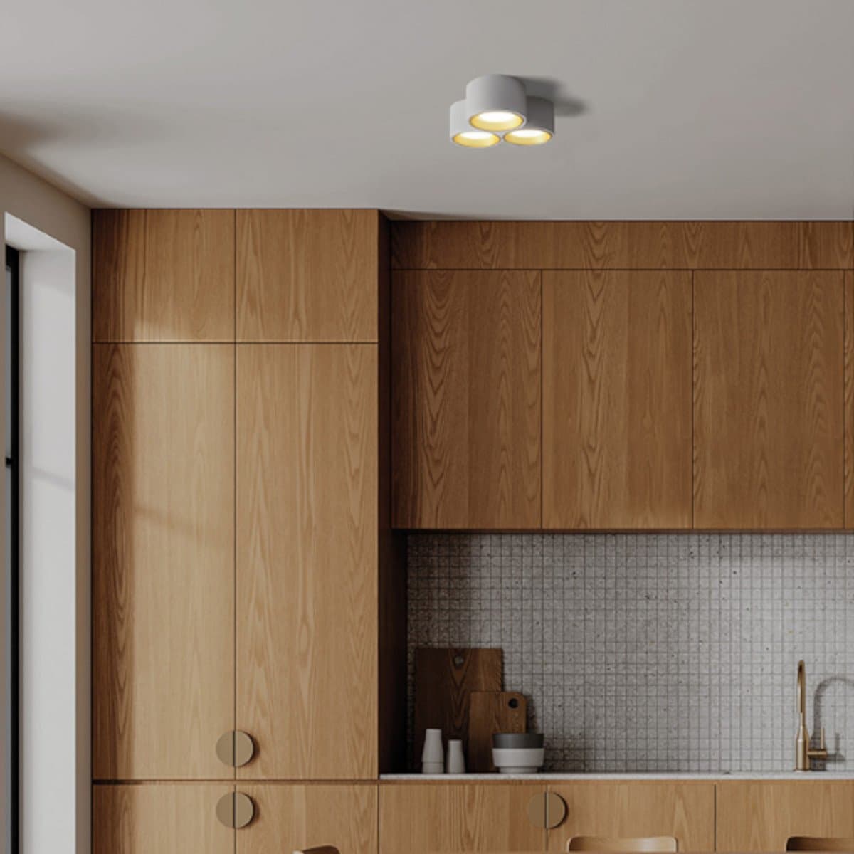 Plafoniera classica Sforzin illuminazione NASSO tonda T507 T508 T509 GX53 LED gesso alluminio - 6