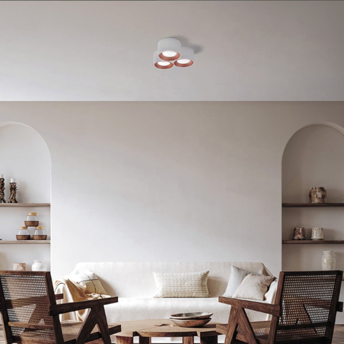 Plafoniera classica Sforzin illuminazione NASSO tonda T507 T508 T509 GX53 LED gesso alluminio - 8