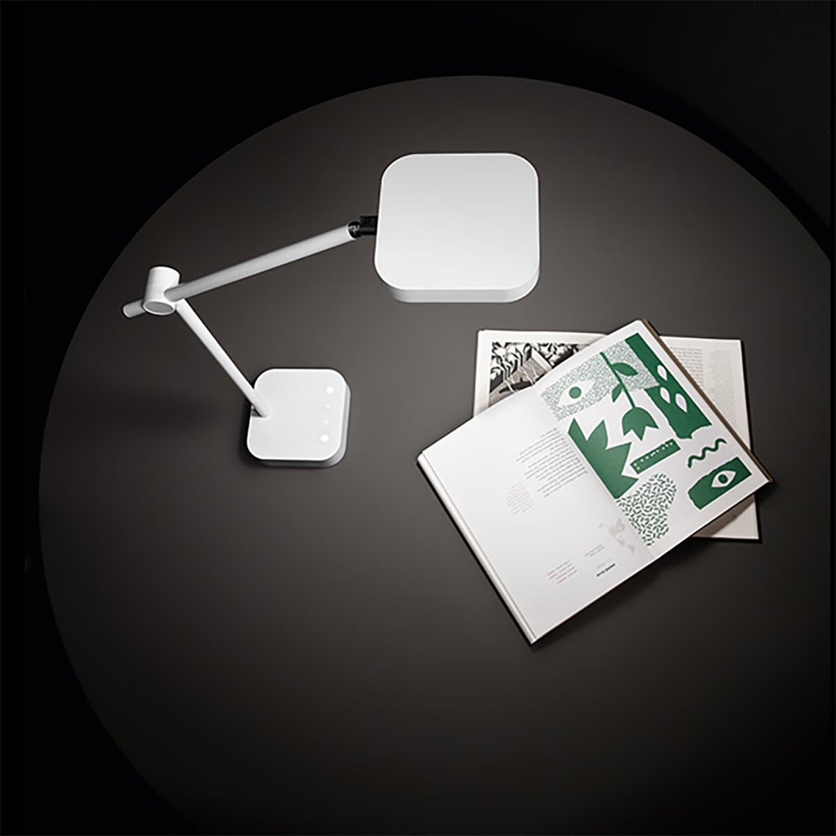 Abat-jour moderna Perenz ICON 8020 B CT LED CCT 580LM dimmerabile touch bianco opaco orientabile - 2