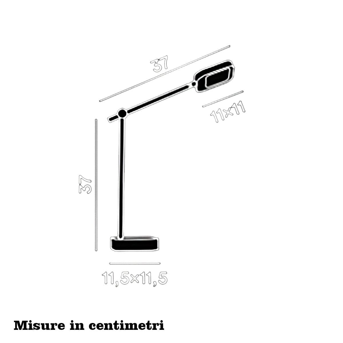 Abat-jour moderna Perenz ICON 8020 B CT LED CCT 580LM dimmerabile touch bianco opaco orientabile - 3