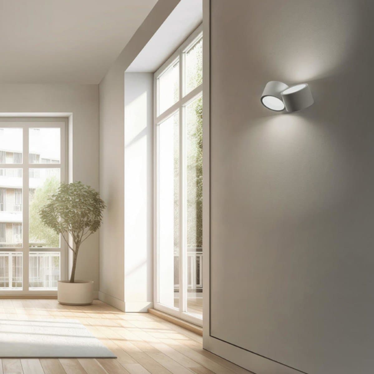Applique moderno Sforzin illuminazione NASSO tonda AP2 T517 T518 GX53 LED gesso alluminio - 3