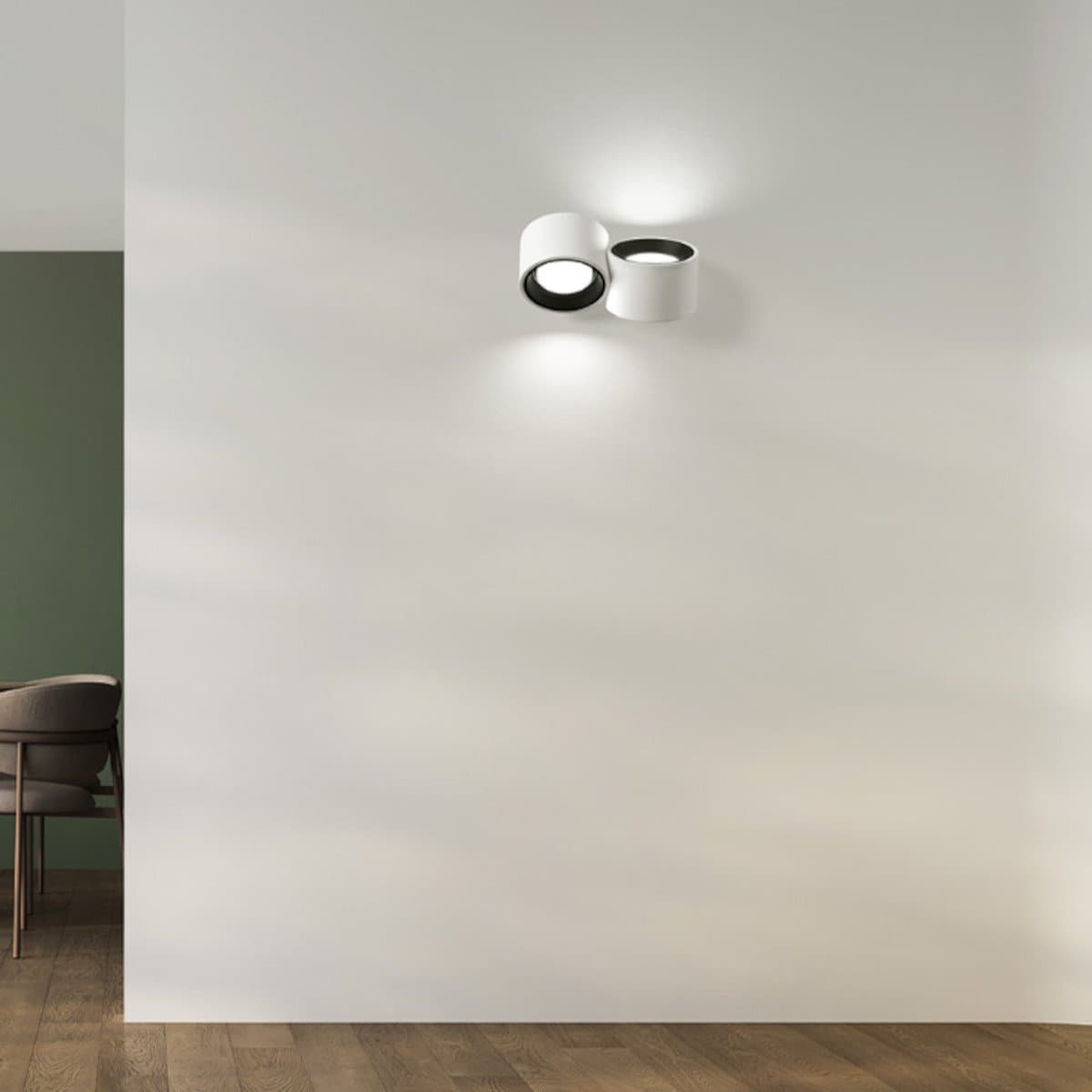 Applique moderno Sforzin illuminazione NASSO tonda AP2 T517 T518 GX53 LED gesso alluminio - 6