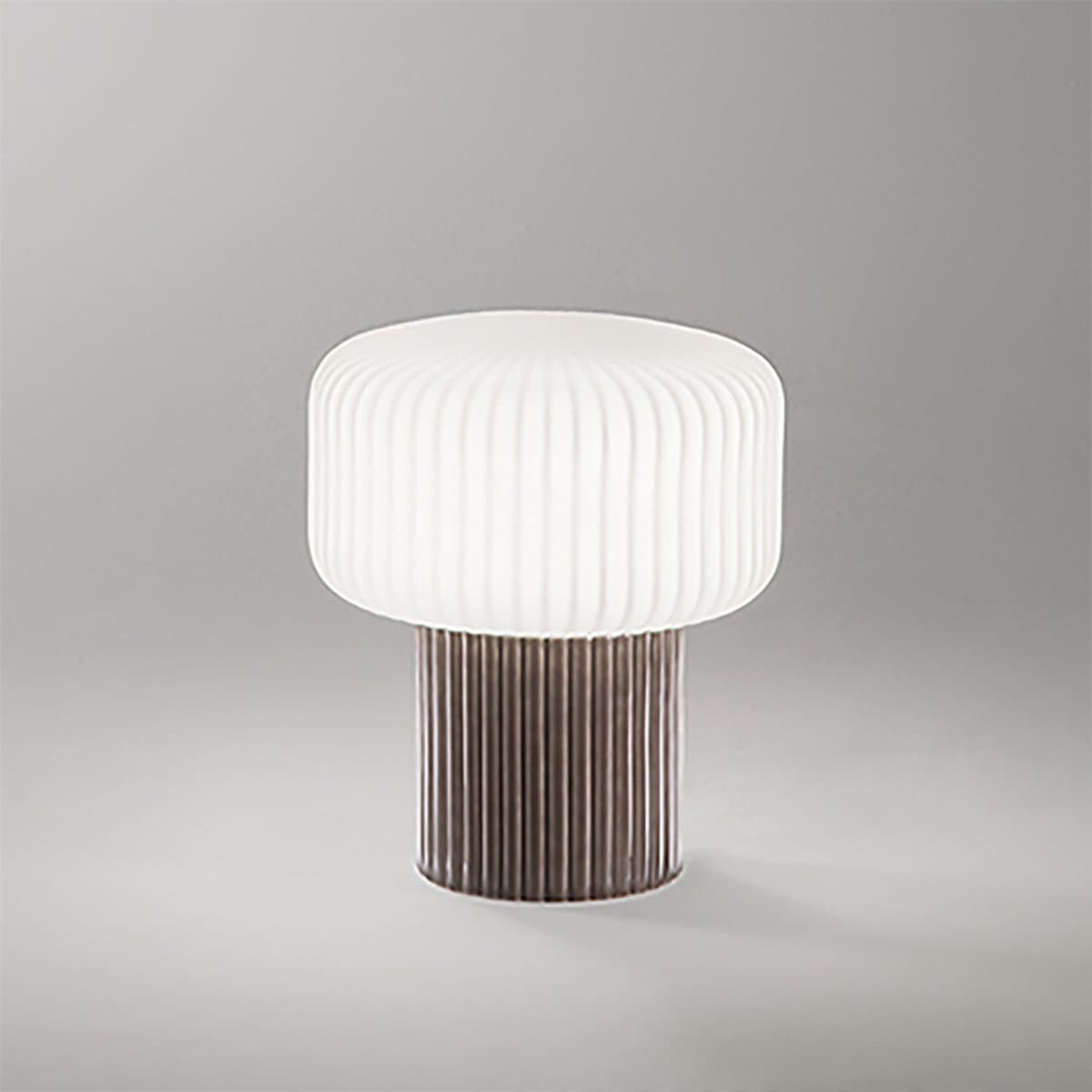 Abat-jour moderna Perenz OTTY 8508 E G9 LED ceramica marrone vetro bianco plissettato - 2