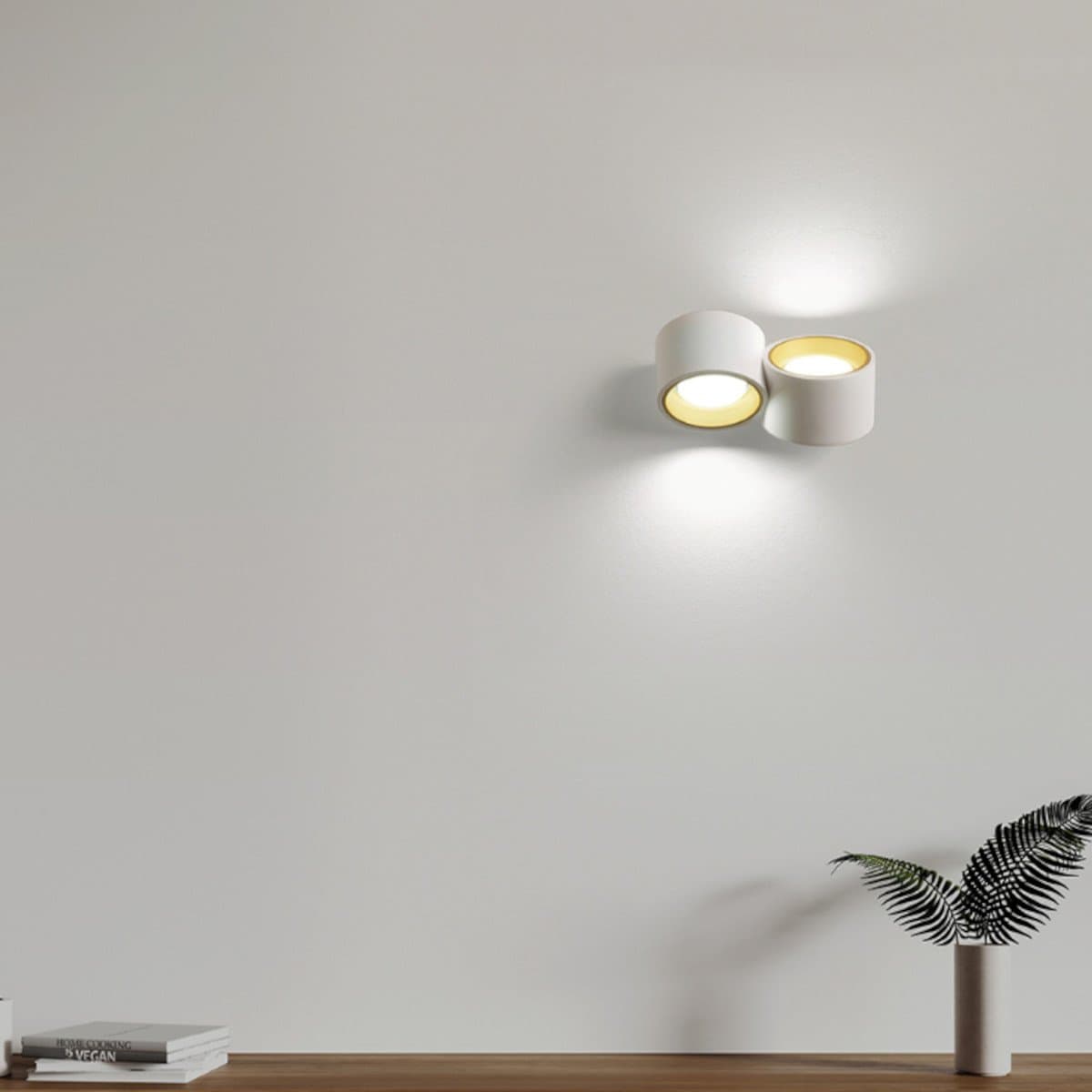 Applique classico Sforzin illuminazione NASSO tonda AP2 T519 T520 T521 GX53 LED gesso alluminio - 6