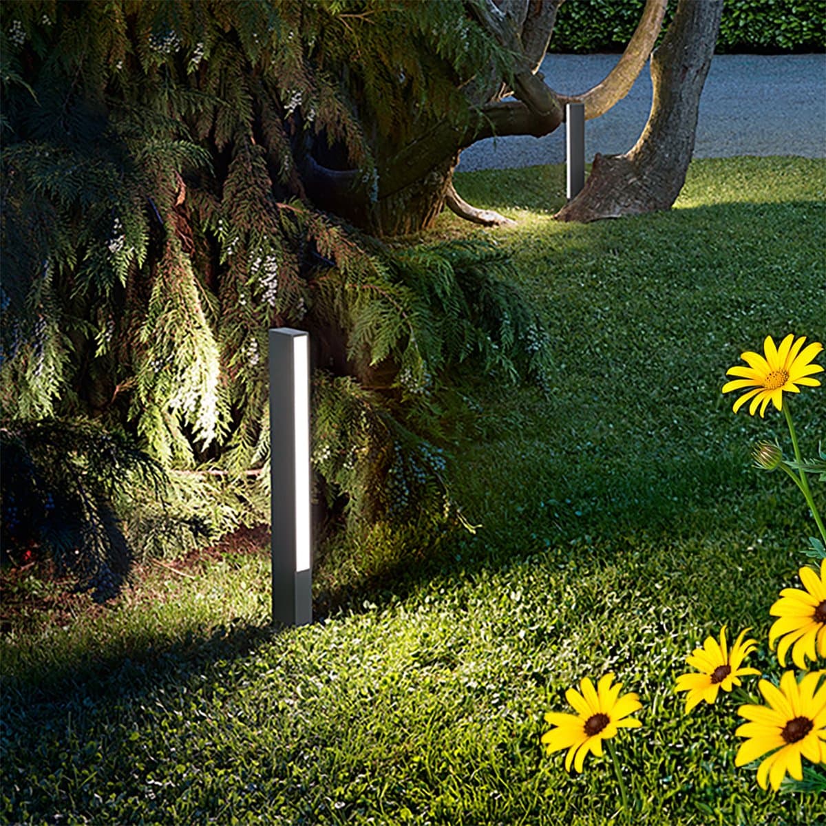 Lampioncino esterno IP65 Perenz POLE 8338 A LC 11W LED 3000K 880LM metallo alluminio antracite - 2