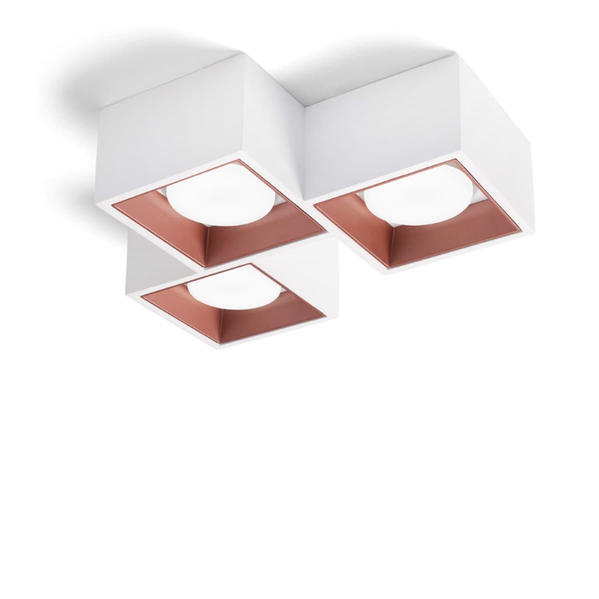 Plafoniera classica Sforzin illuminazione NASSO quadrata PL3 T513 T514 T515 GX53 LED gesso alluminio - 18