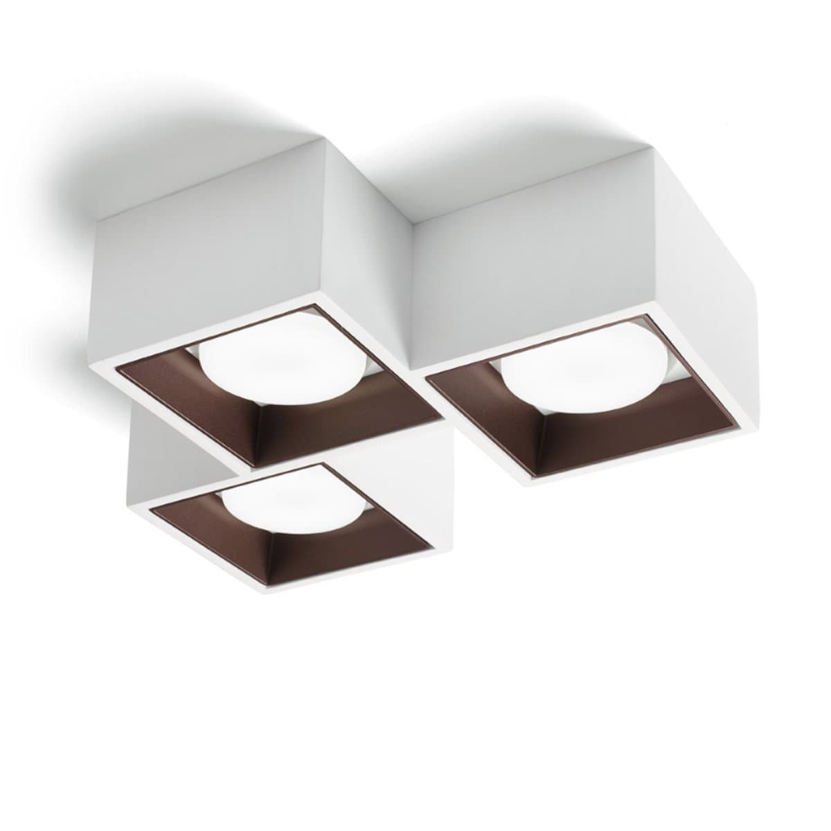 Plafoniera classica Sforzin illuminazione NASSO quadrata PL3 T513 T514 T515 GX53 LED gesso alluminio - 19