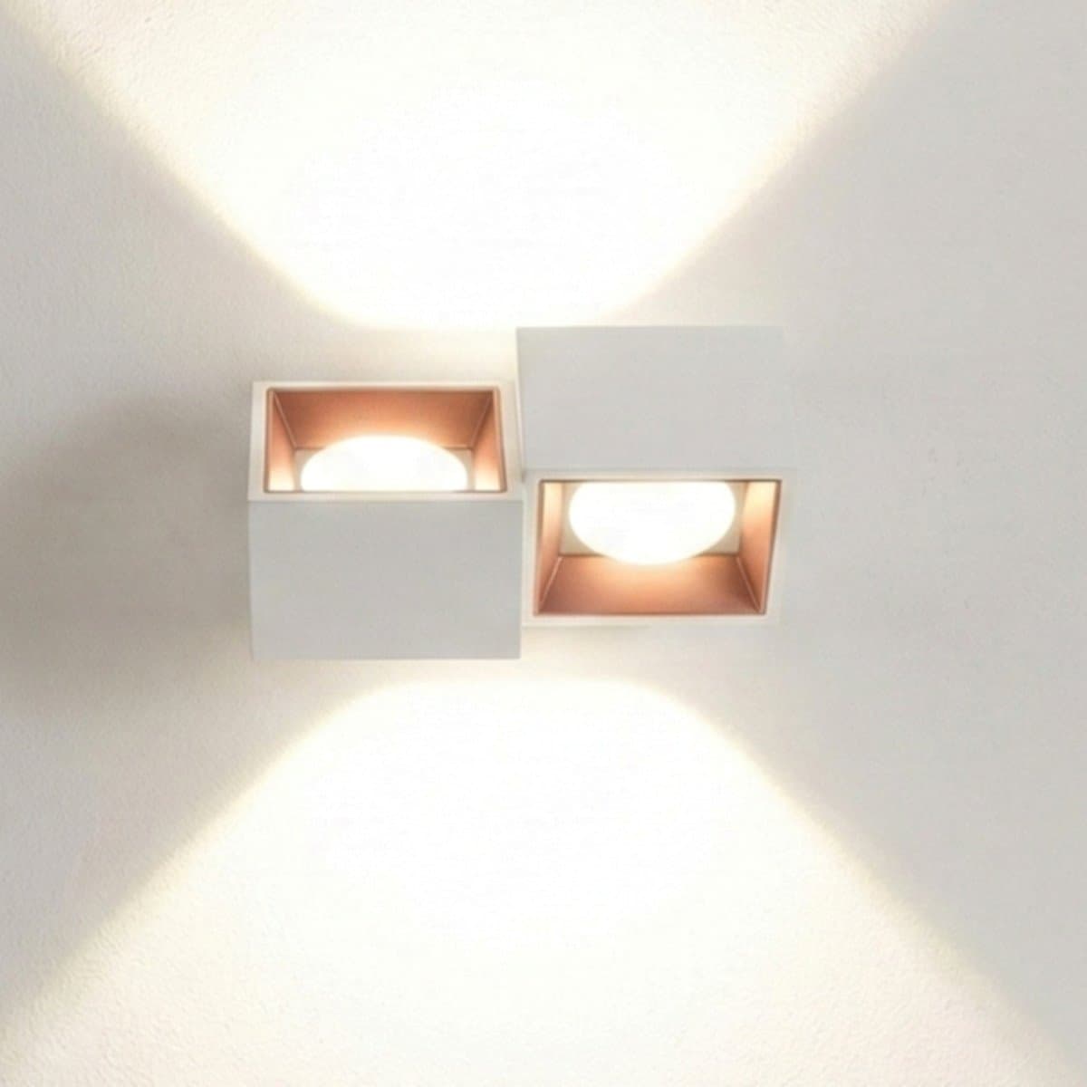 Applique classica Sforzin illuminazione NASSO quadrata AP2 T525 T526 T527 GX53 LED gesso alluminio - 6