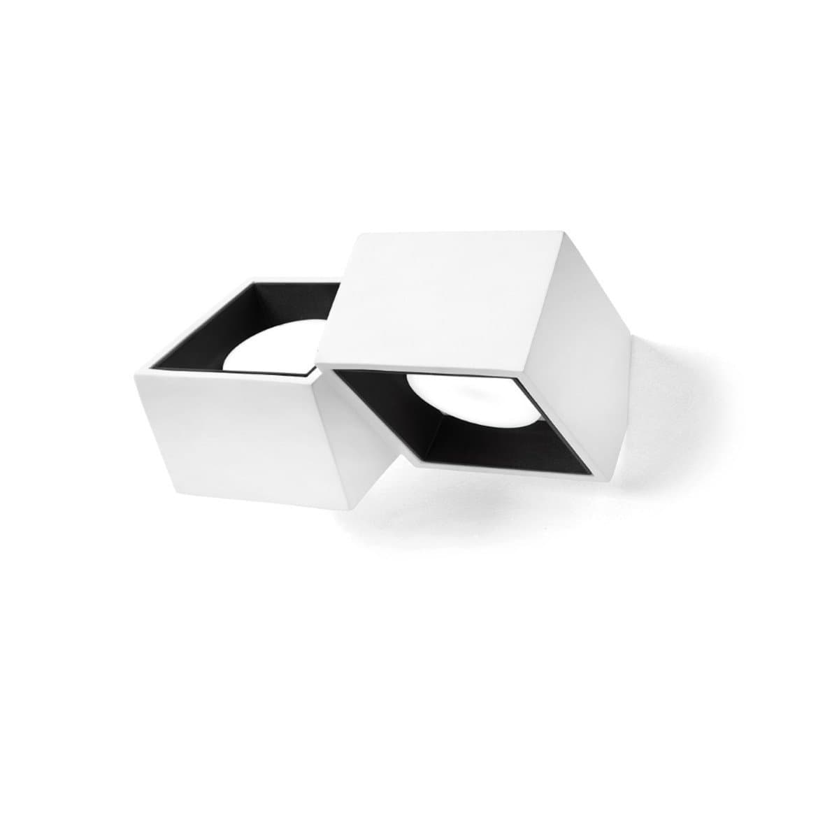 Applique moderna Sforzin illuminazione NASSO quadrata AP2 T523 T524 GX53 LED gesso alluminio - 16