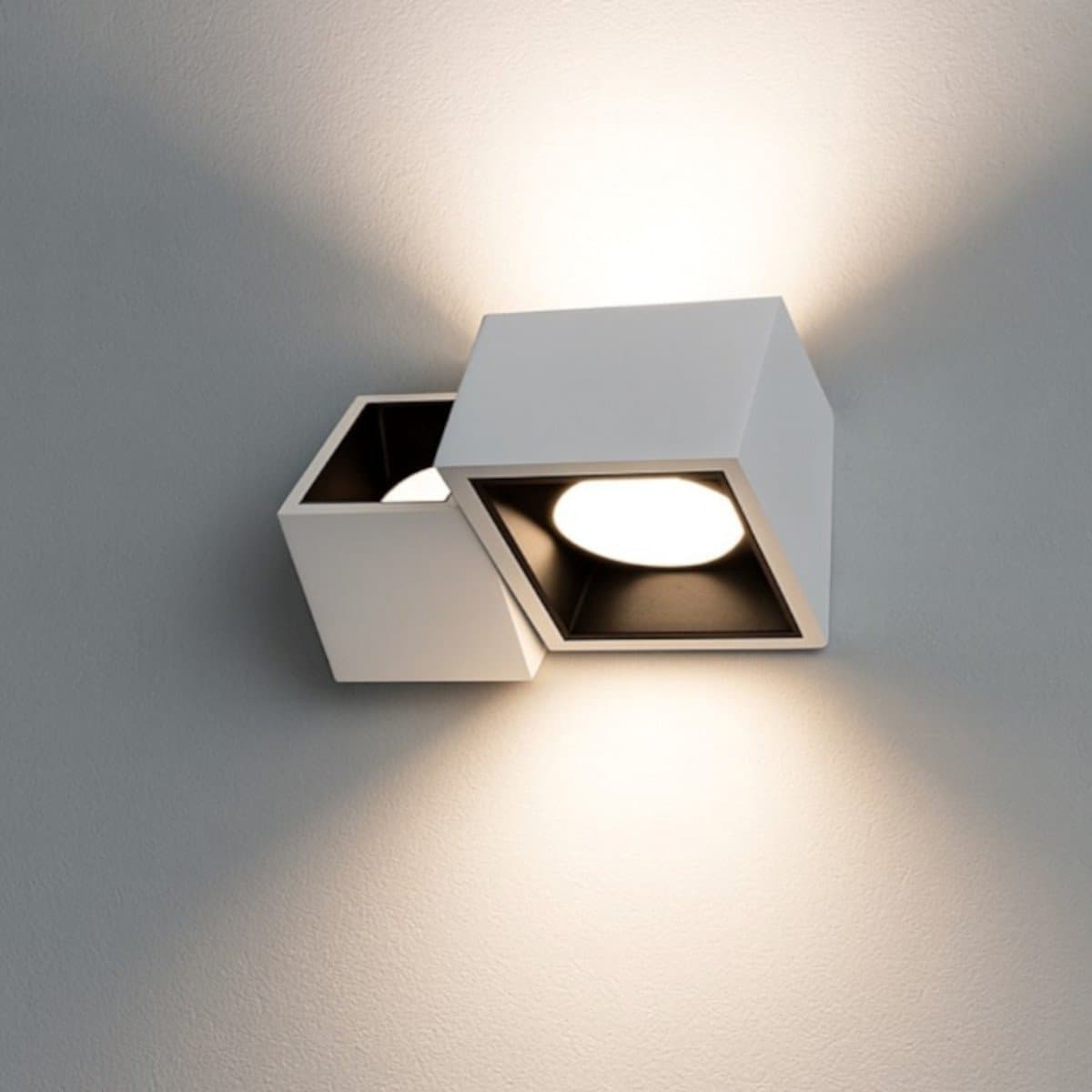 Applique moderna Sforzin illuminazione NASSO quadrata AP2 T523 T524 GX53 LED gesso alluminio - 2