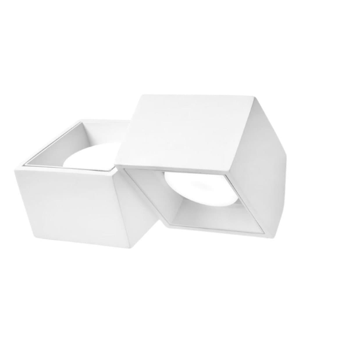 Applique moderna Sforzin illuminazione NASSO quadrata AP2 T523 T524 GX53 LED gesso alluminio - 5