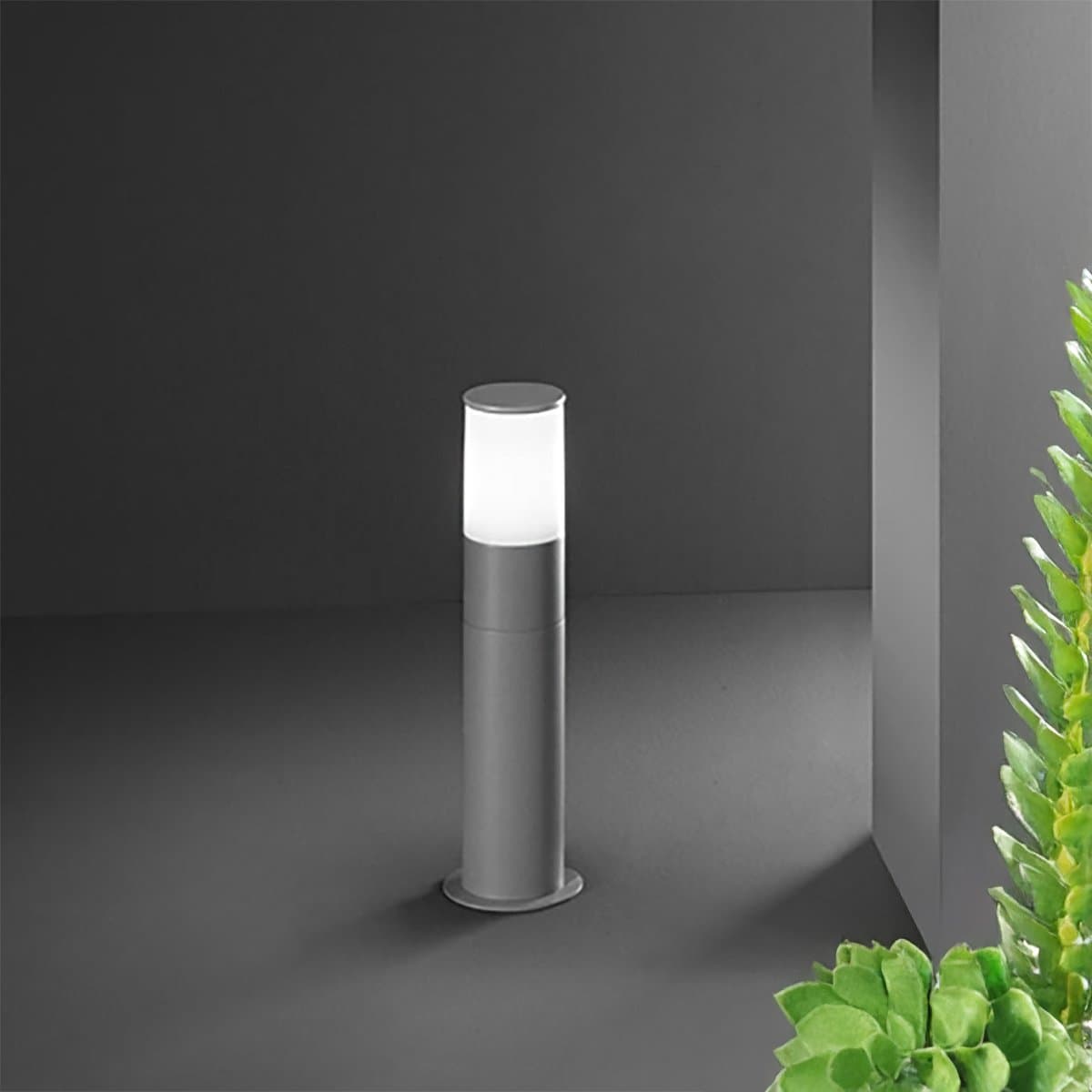 Lampioncino esterno IP54 Perenz SIGARO 8326 GC E27 LED metallo alluminio acrilico grigio cemento - 2