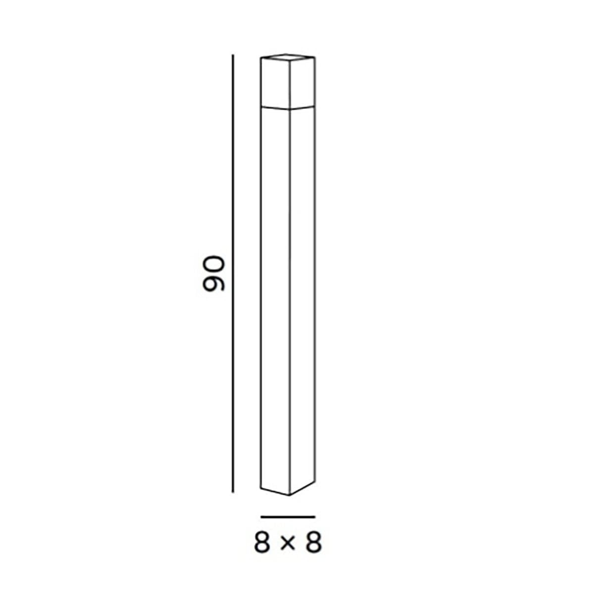 Lampioncino esterno IP54 Perenz TOWER 8344 A E27 LED metallo alluminio acrilico antracite opaco - 2