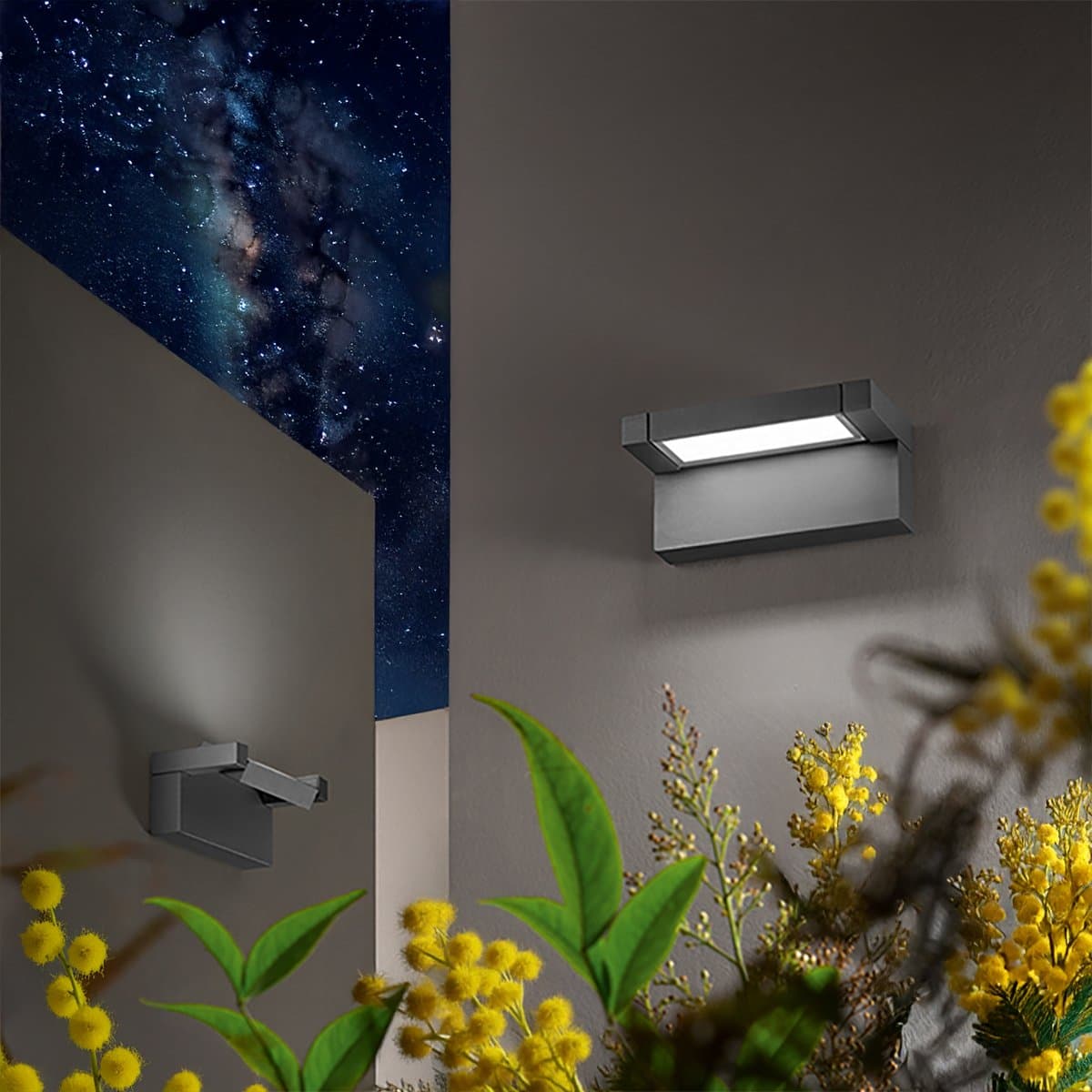 Applique esterno orientabile Perenz DISPLAY 8350 GC CT IP65 LED CCT grigio cemento - 2