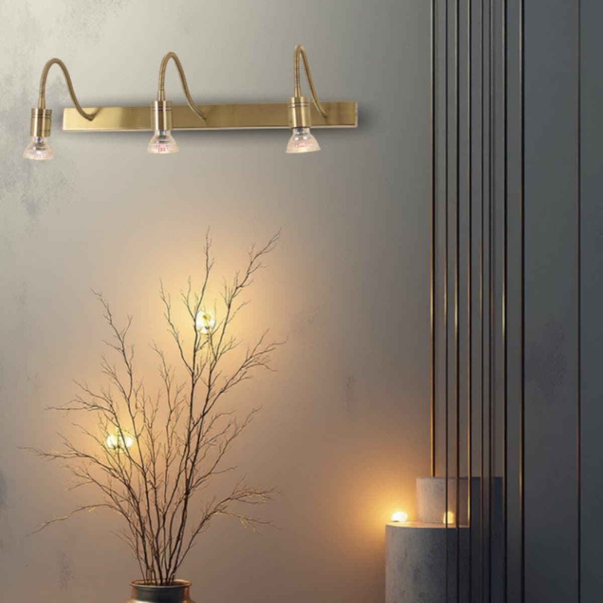 Applique classico Illuminando FRIDA AP3 GU10 LED metallo orientabile - 2