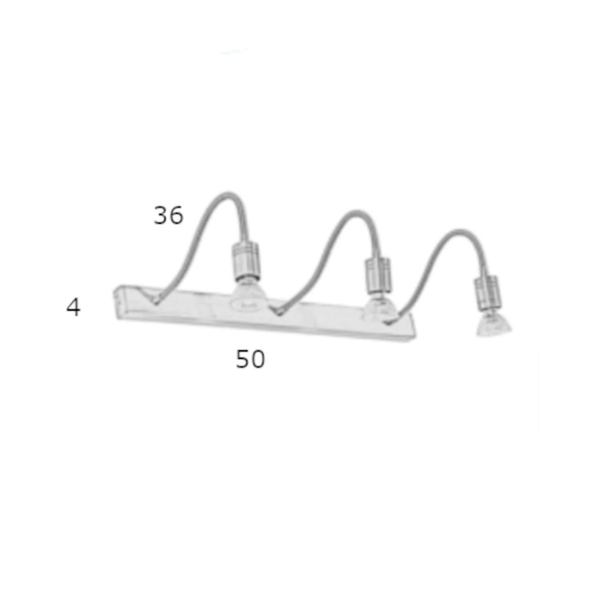 Applique classico Illuminando FRIDA AP3 GU10 LED metallo orientabile - 4