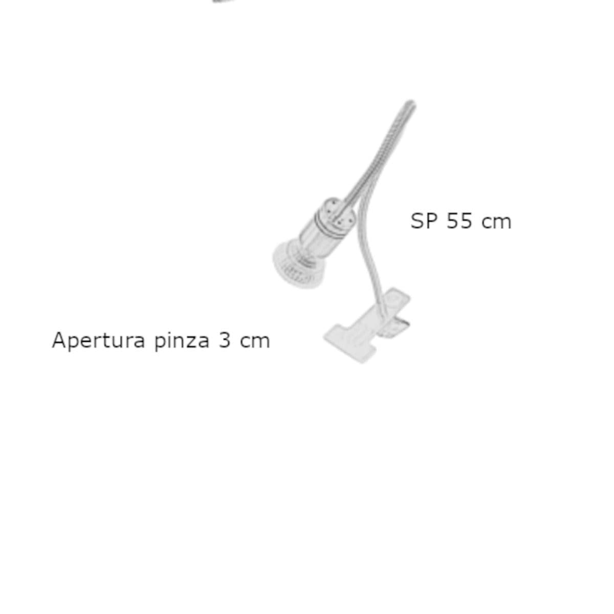 Abat-jour pinza classica Illuminando FRIDA PZ GU10 LED metallo orientabile - 3