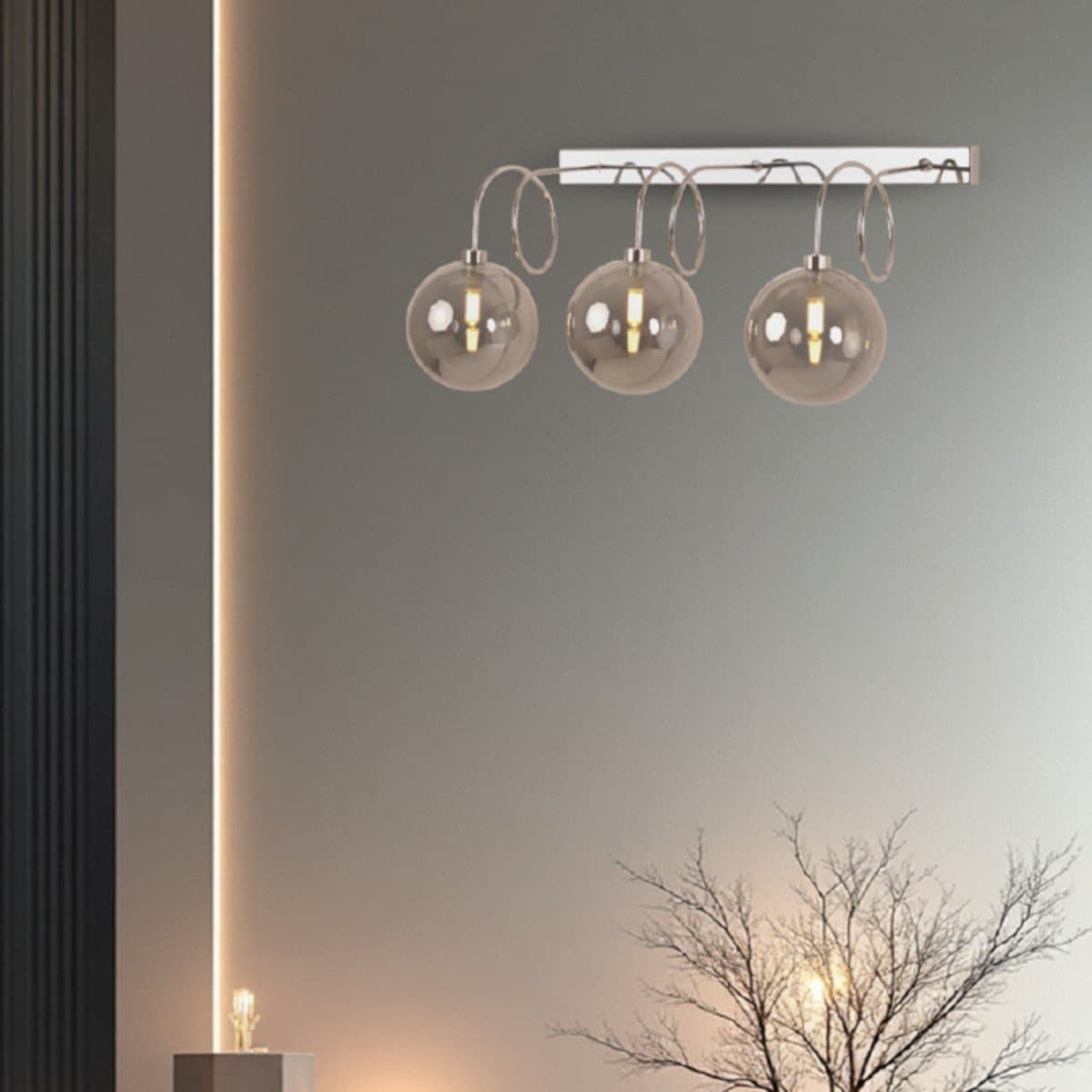 Applique moderno Illuminando GINA PALLINA AP3 G9 LED metallo vetro - 2