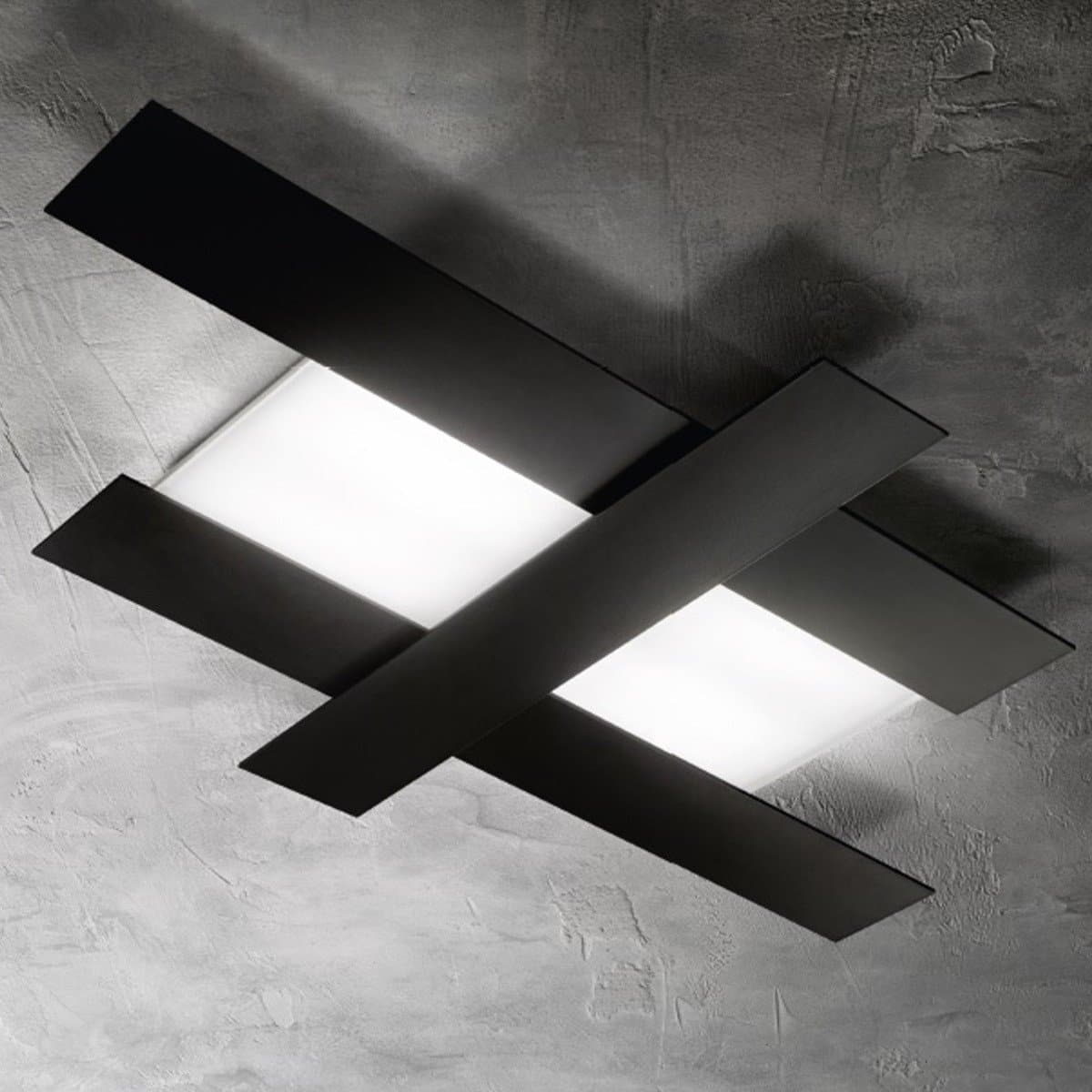 Plafoniera moderna Gea Luce DOHA PG N LED 50W 220V alluminio metacrilato - 2
