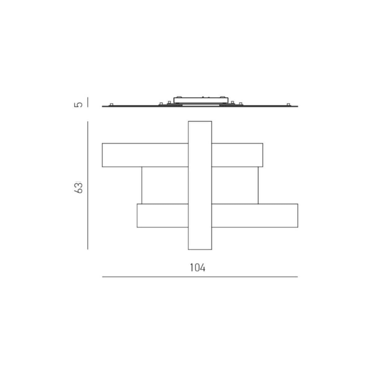 Plafoniera moderna Gea Luce DOHA PG N LED 50W 220V alluminio metacrilato - 3
