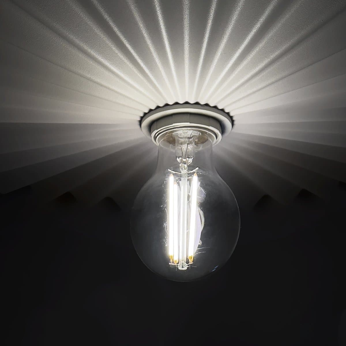 Plafoniera Linea Light DOGE S CA023AWHEZZ E27 LED metallo bianco - 3