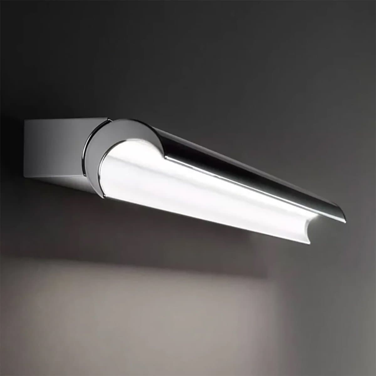 Applique led Linea Light HALFPIPE 9802 3000k 673LM IP44 alluminio lucido orientabile - 2