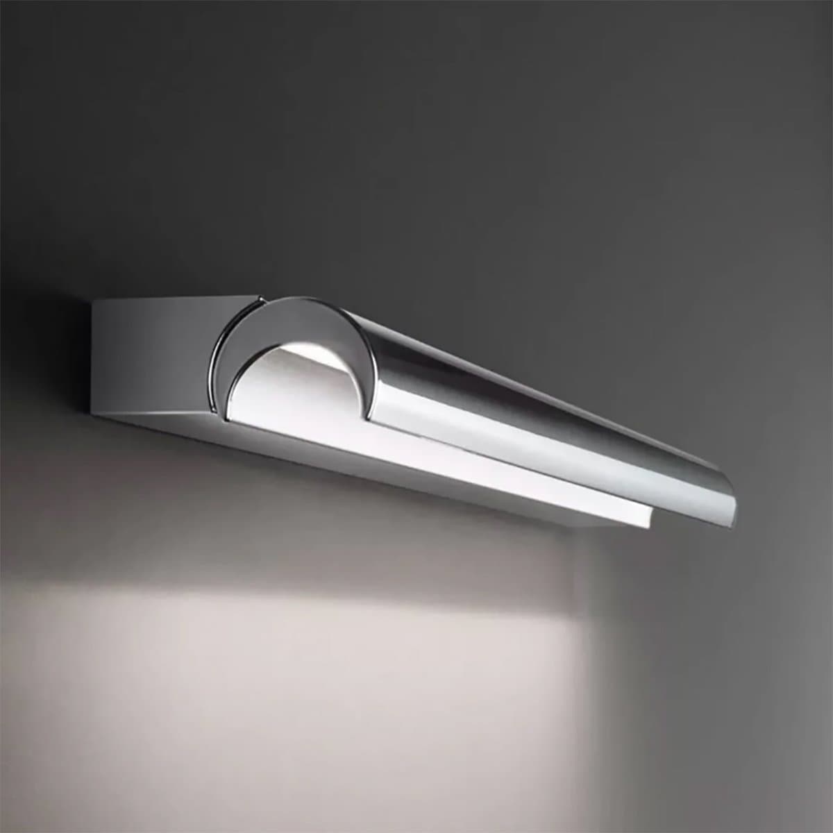 Applique led Linea Light HALFPIPE 9802 3000k 673LM IP44 alluminio lucido orientabile - 3