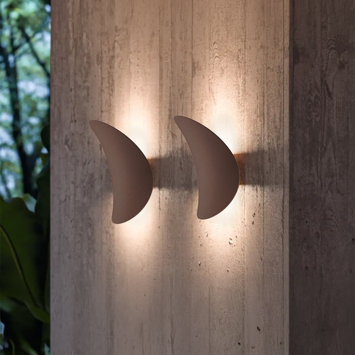 Applique esterno Linea Light ALBA 9662M 2700K 1702LM IP65 alluminio dark brown diffusore vetro - 2