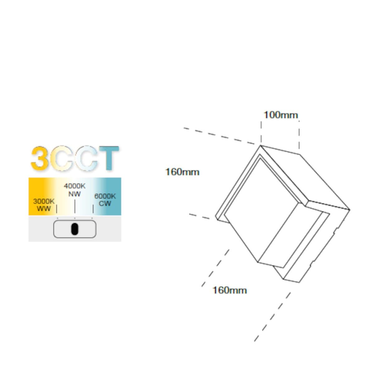 Applique moderno Lampadari Bartalini ADANAC LED CCT IP65 materiale plastico - 6