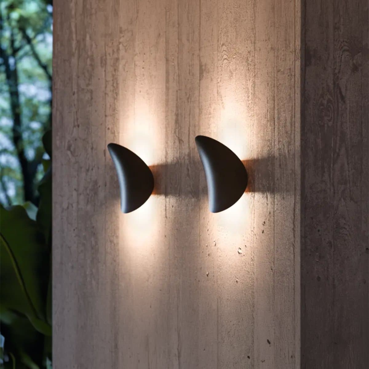 Applique esterno Linea Light ALBA 9665M 2700K 1702LM IP65 alluminio nero diffusore vetro - 2