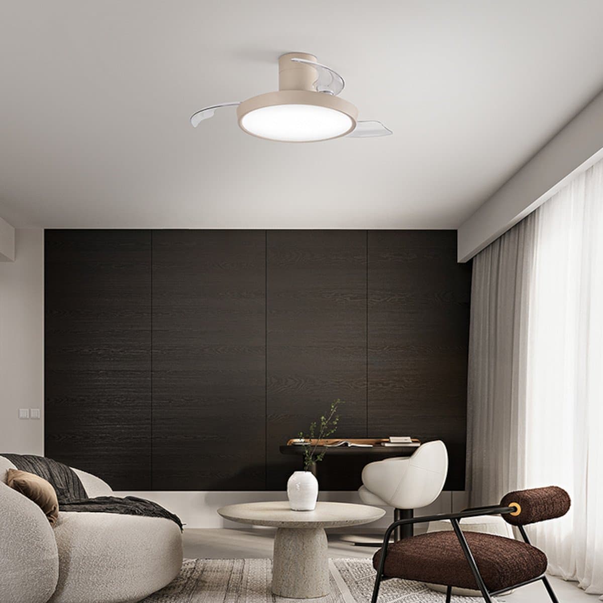 Ventilatore Perenz ZORA 7195 SB CT LED metallo acrilico - 2
