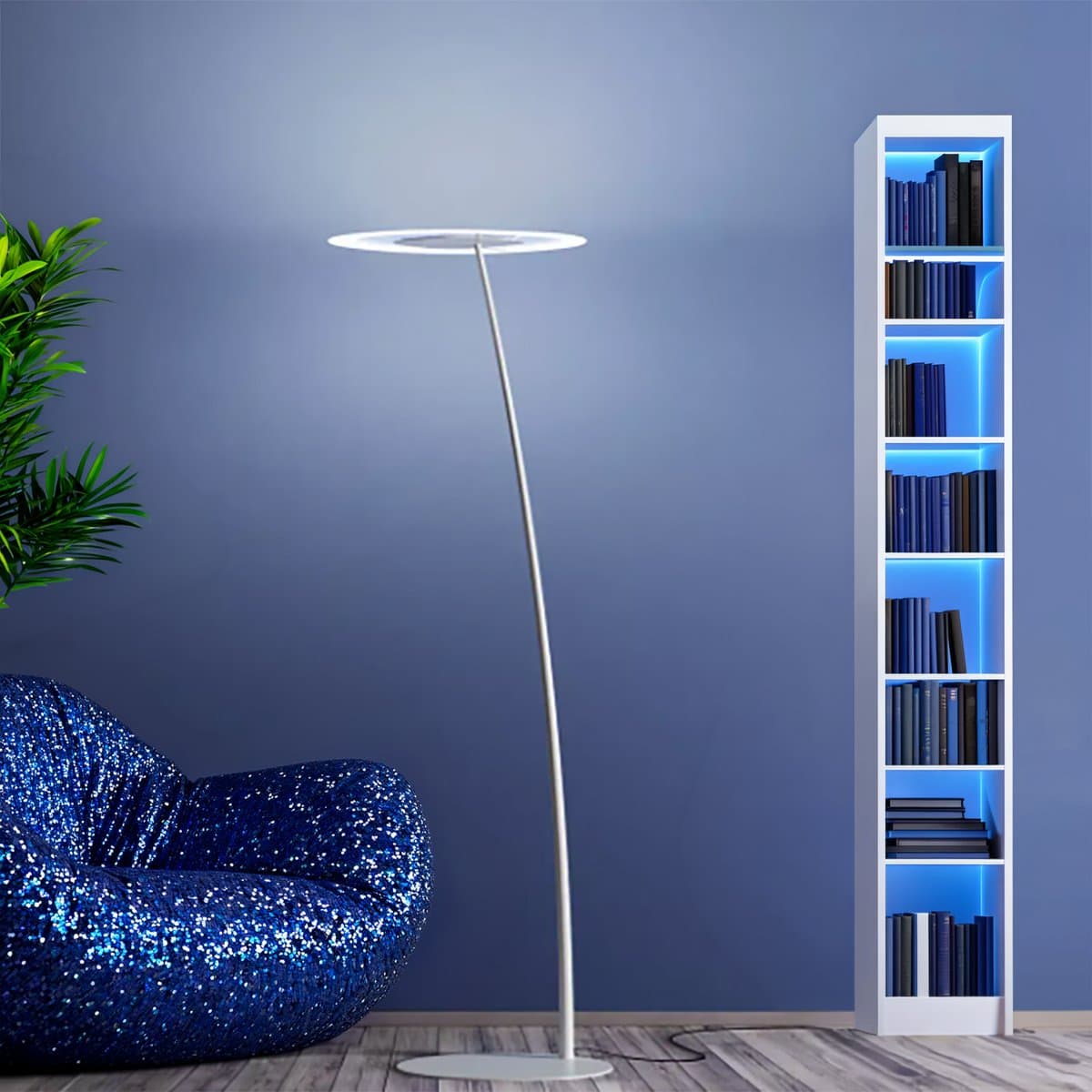 Piantana led Linea Light ANTIGUA 9315 LED 2000LM 3000K vetro bianco dimmer - 2