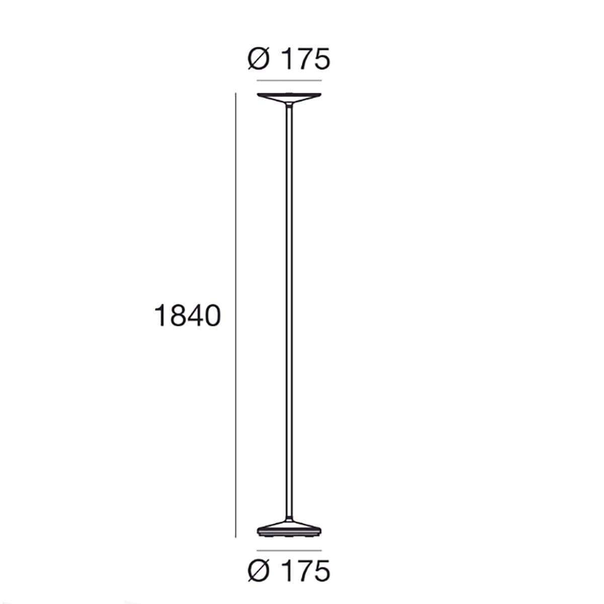 Piantana led Linea Light POE 8349 3000K 2375LM metallo terracotta mono emissione - 2