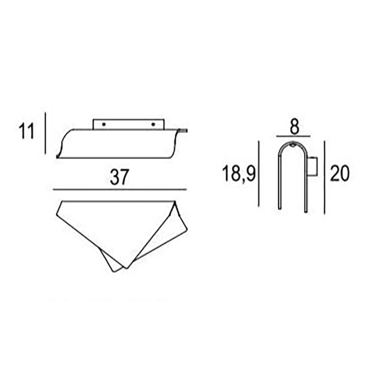 Applique led Promoingross FOLIUM A37 MG LED CCT MATT GOLD 1532LM monoemissione - 4