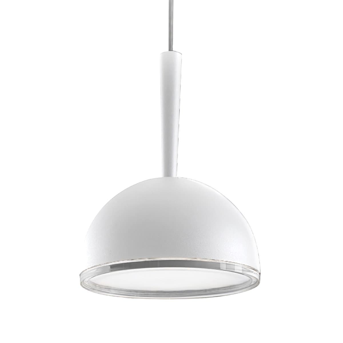 Lampadario moderno Promoingross JINGLE S10B WH LED metallo metacrilato bianco - 3