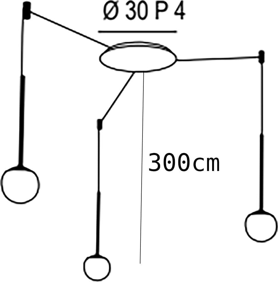 Lampadario moderno Promoingross LOLLYPOP S3A WH LED CCT 1606LM metallo bianco metacrilato bianco - 4