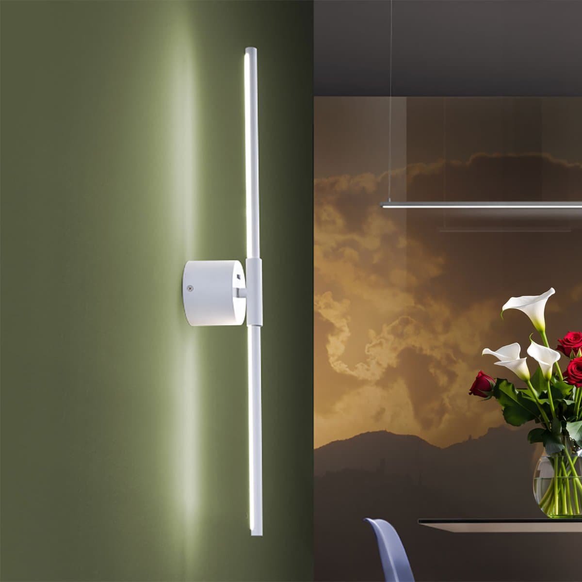 Applique led Promoingross NOOD A110 WH LED CCT 1611LM lampada parete moderna orientabile - 2