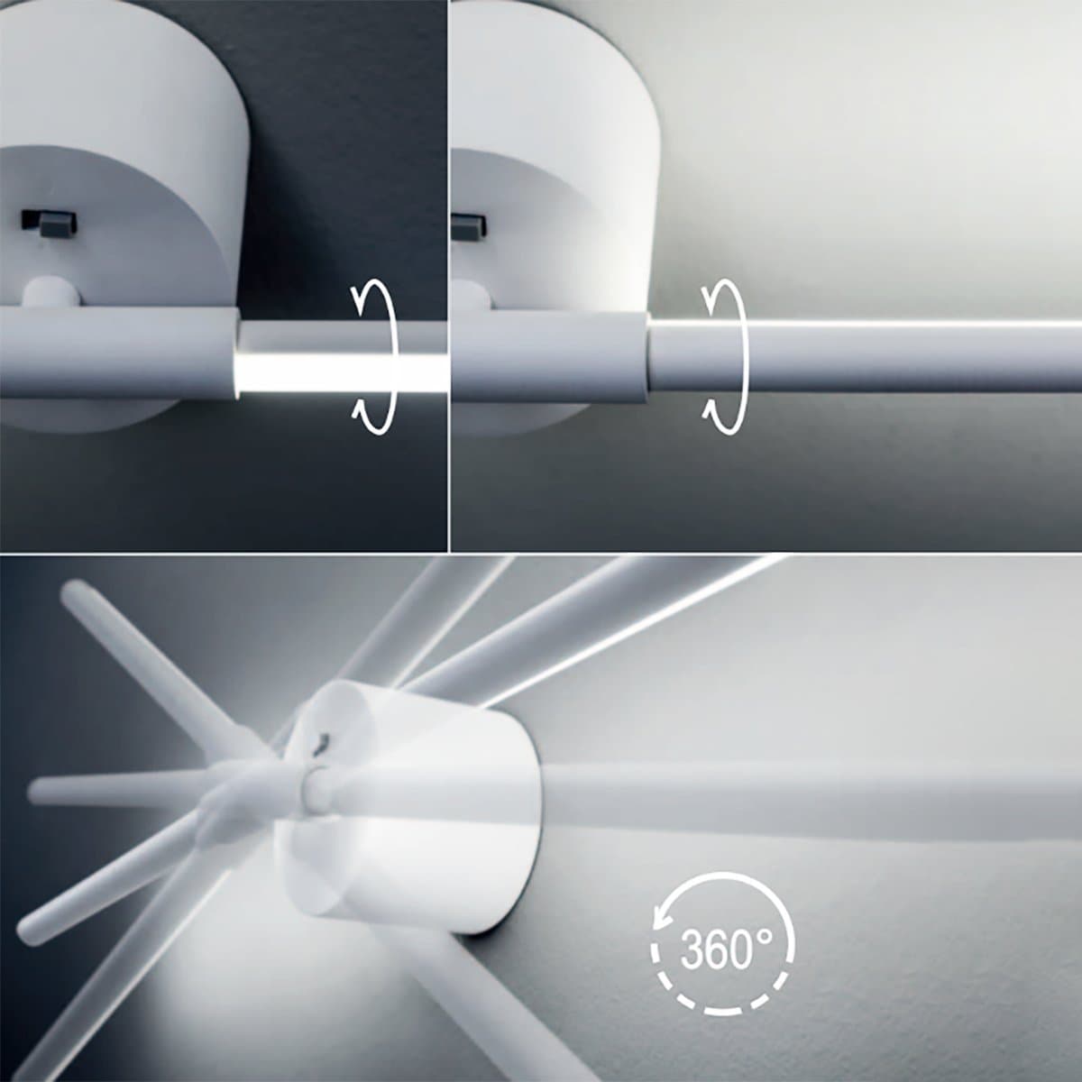 Applique led Promoingross NOOD A110 WH LED CCT 1611LM lampada parete moderna orientabile - 7