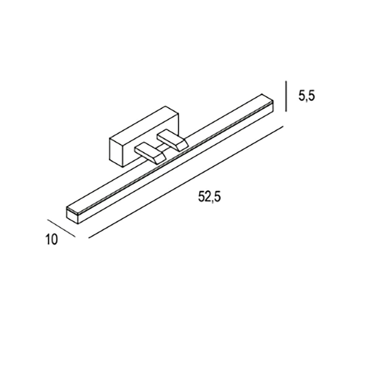 Applique led Promoingross RULER A52 RU LED CCT 1480LM metallo ruggine - 4