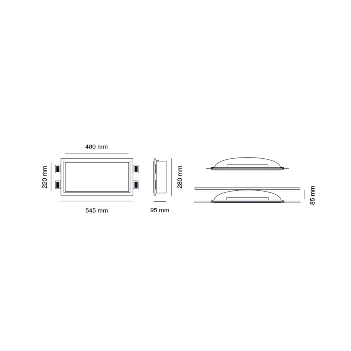 Faretto incasso Belfiore 9010 MICROCOSMI LONG 2524B 3003 LED Cristaly cartongesso IP20 - 3