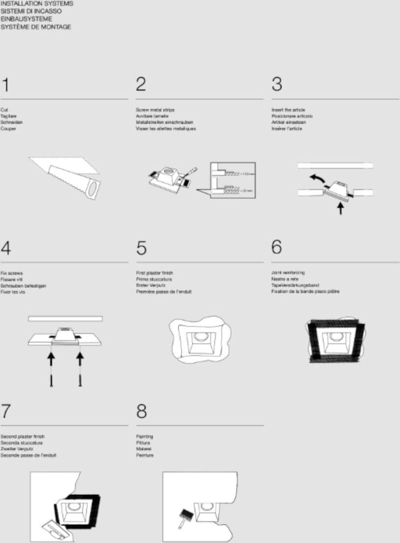 Faretto incasso Belfiore 9010 MICROCOSMI LONG 2524B 3003 LED Cristaly cartongesso IP20 - 4