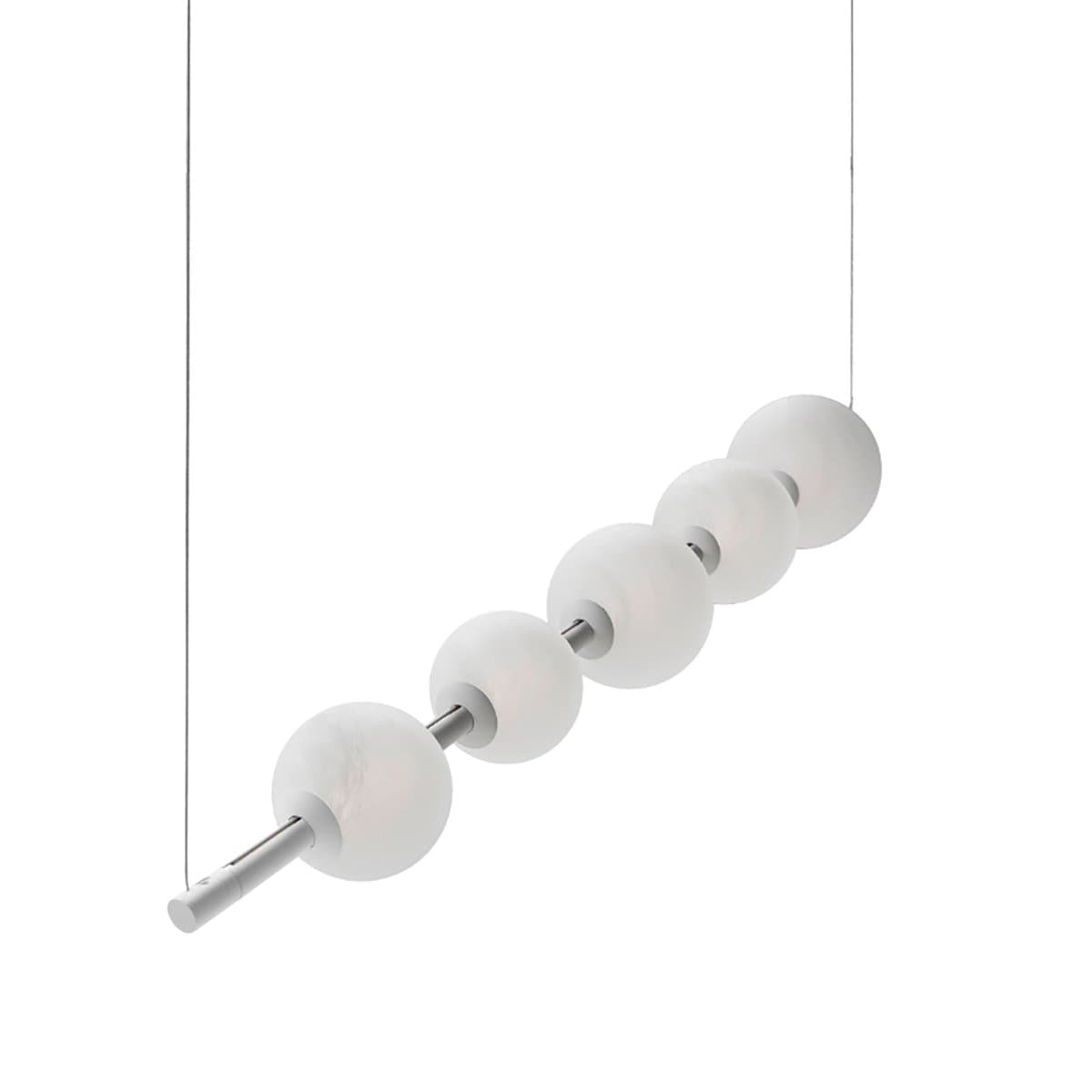 Lampadario led Promoingross STICK S120 WH 5055LM LED dimmerabile alluminio vetro alabastrato - 4